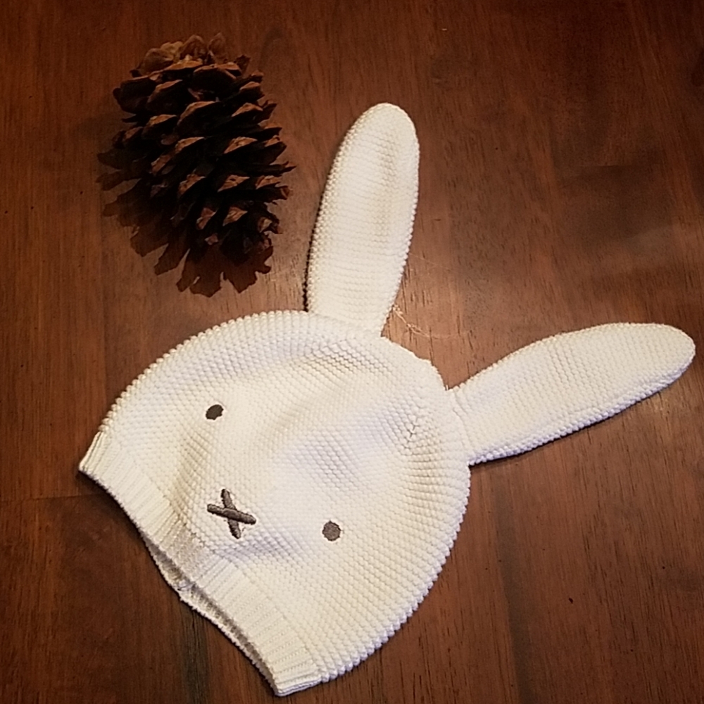 Knit bunny hat